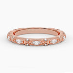 Celestia Milgrain Diamond Ring (1/3 ct. tw.) Rose Gold 18k Wedding Band