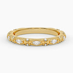 Celestia Milgrain Diamond Ring (1/3 ct. tw.) Yellow Gold 18k Wedding Band