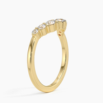 Emilie Seven Stone Contour Diamond Ring (1/2 ct. tw.) Yellow Gold 18k Wedding Band