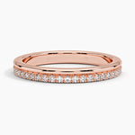 Alina Double Band Diamond Ring Rose Gold 18k Wedding Band