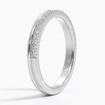 Alina Double Band Diamond Ring Platinum Wedding Band