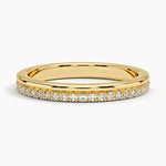 Alina Double Band Diamond Ring Yellow Gold 18k Wedding Band