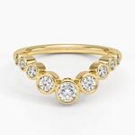 Uma Contour Bezel Diamond Ring Yellow Gold 18k Wedding Band