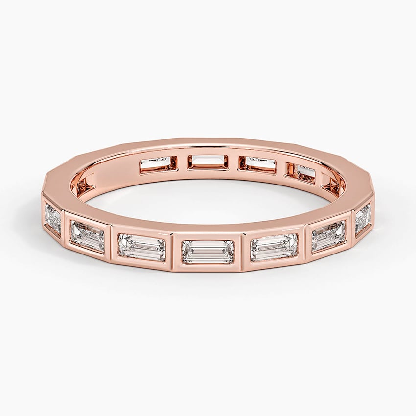 Bezel Baguette Eternity Diamond Ring (3/4 ct. tw.) Rose Gold 18k Eternity Band