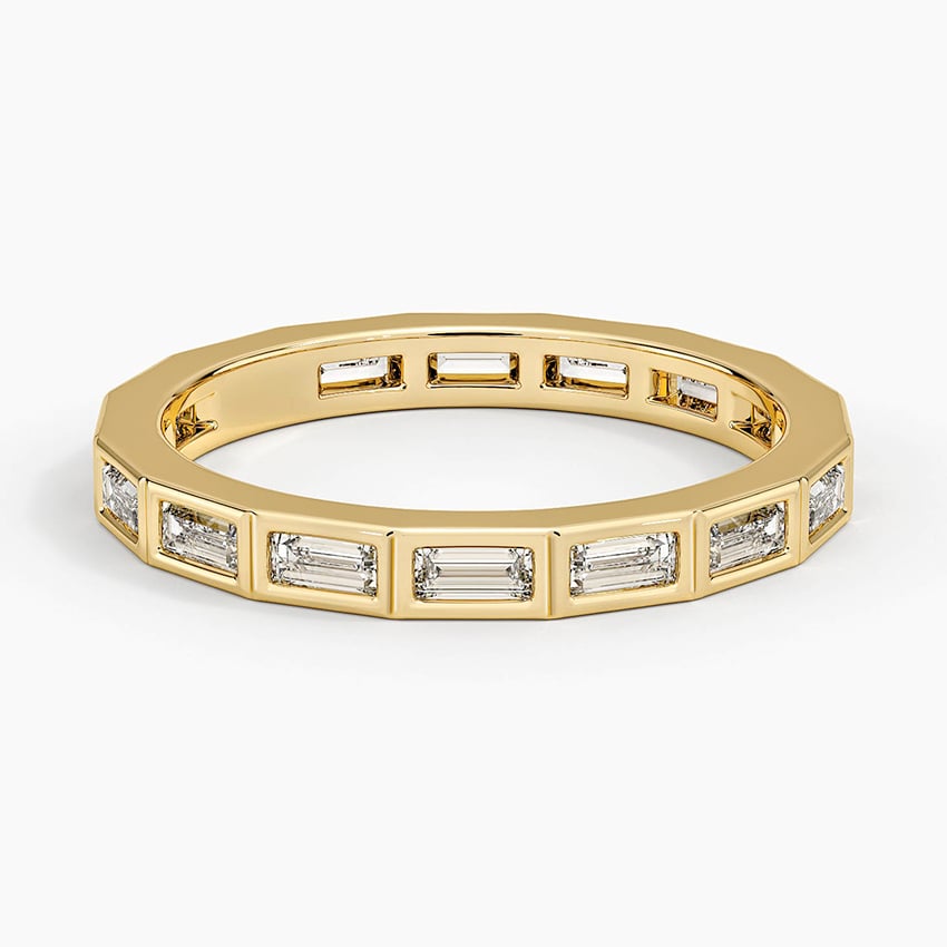 Bezel Baguette Eternity Diamond Ring (3/4 ct. tw.) Yellow Gold 18k Eternity Band