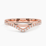 Mara Double Contoured Diamond Ring Rose Gold 18k Wedding Band