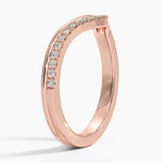 Mara Double Contoured Diamond Ring Rose Gold 18k Wedding Band