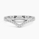 Mara Double Contoured Diamond Ring Platinum Wedding Band