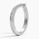 Mara Double Contoured Diamond Ring Platinum Wedding Band