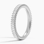 Petite Lina Baguette Diamond Ring Platinum Wedding Band