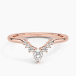Lunette Diamond Ring (1/5 ct. tw.) Rose Gold 18k Wedding Band