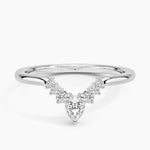 Lunette Diamond Ring (1/5 ct. tw.) Platinum Wedding Band