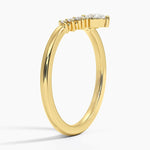 Lunette Diamond Ring (1/5 ct. tw.) Yellow Gold 18k Wedding Band