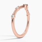 Aimee Contour Diamond Ring Rose Gold 18k Wedding Band