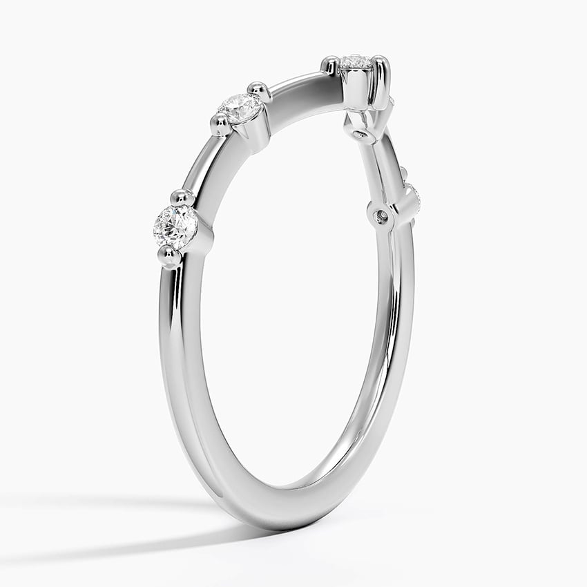 Aimee Contour Diamond Ring Platinum Wedding Band