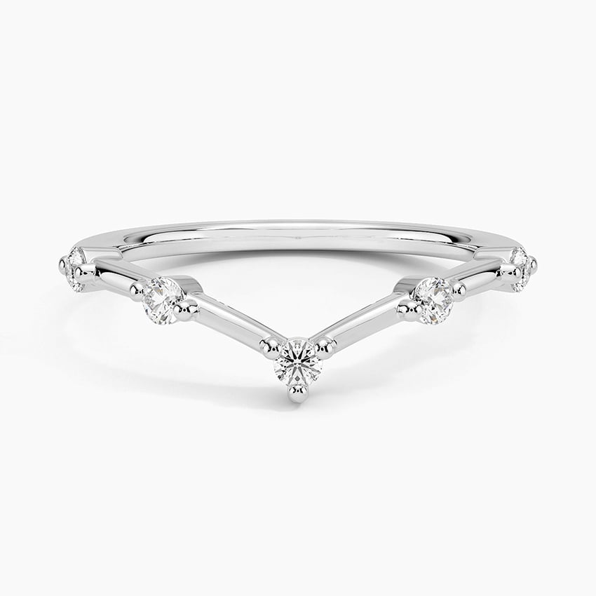 Aimee Contour Diamond Ring Platinum Wedding Band