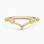 Aimee Contour Diamond Ring Yellow Gold 18k Wedding Band