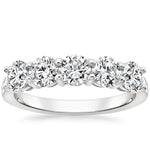 Round Five Stone Diamond Ring (1 1/2 ct. tw.) Platinum Wedding Band