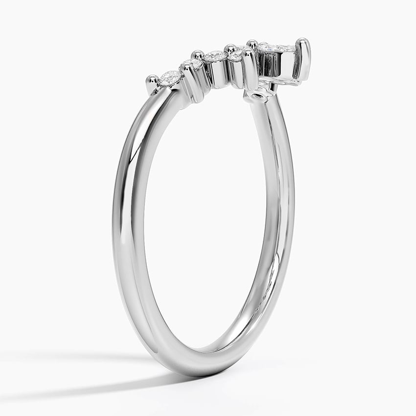 Luxe Nadia Contoured Diamond Ring Platinum Wedding Band