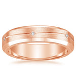 Cosmos Diamond 5.5mm Wedding Ring Rose Gold 18k Wedding Band