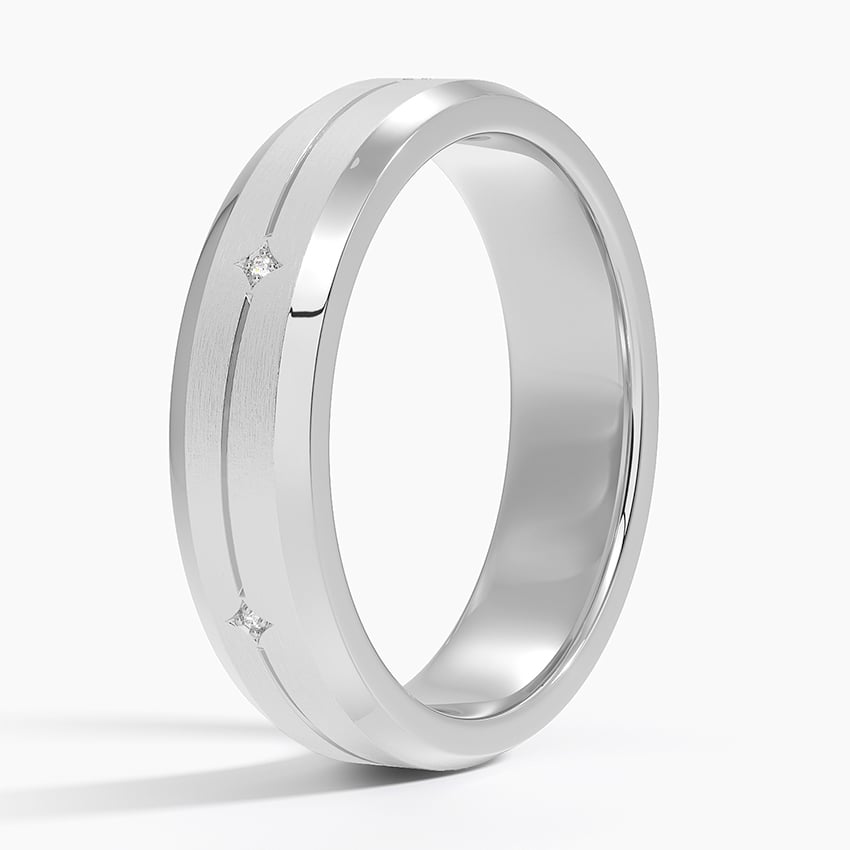Cosmos Diamond 5.5mm Wedding Ring Platinum Wedding Band