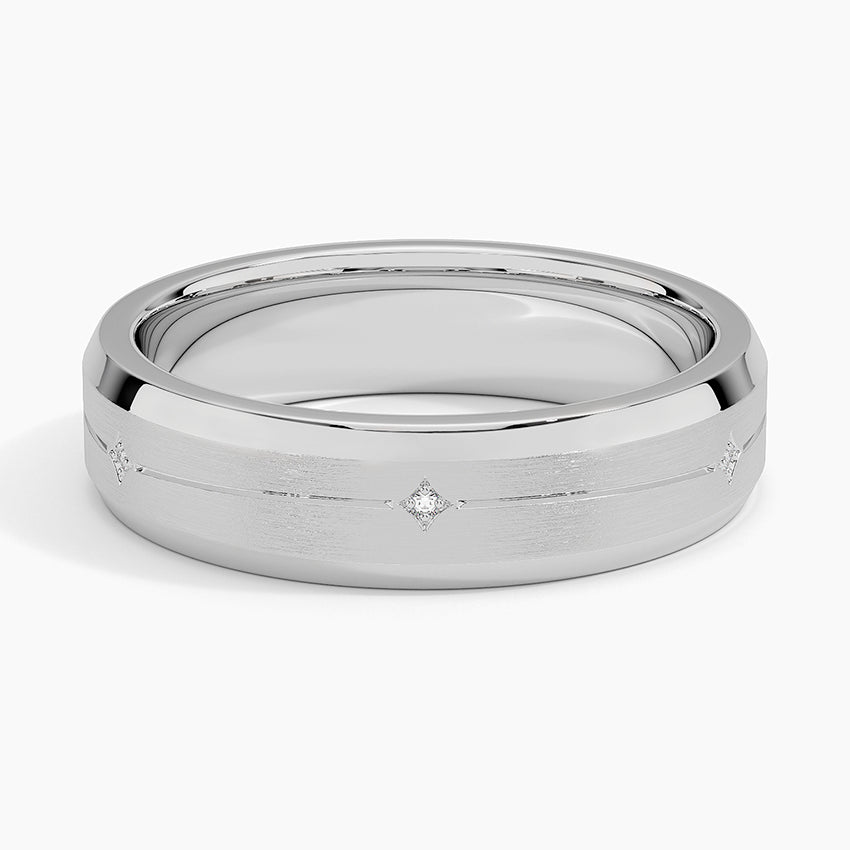 Cosmos Diamond 5.5mm Wedding Ring Platinum Wedding Band