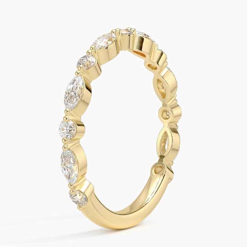 Versailles Three-Quarter Coverage Diamond Ring (1/2 ct. tw.) Yellow Gold 18k Wedding Band