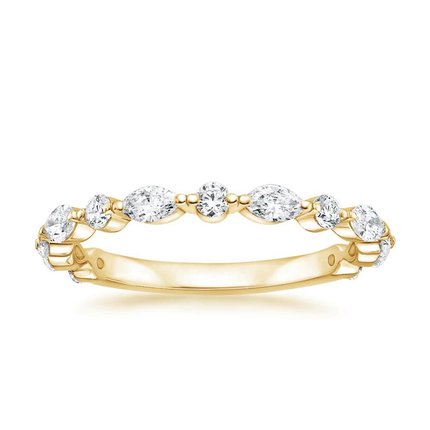 Versailles Three-Quarter Coverage Diamond Ring (1/2 ct. tw.) Yellow Gold 18k Wedding Band