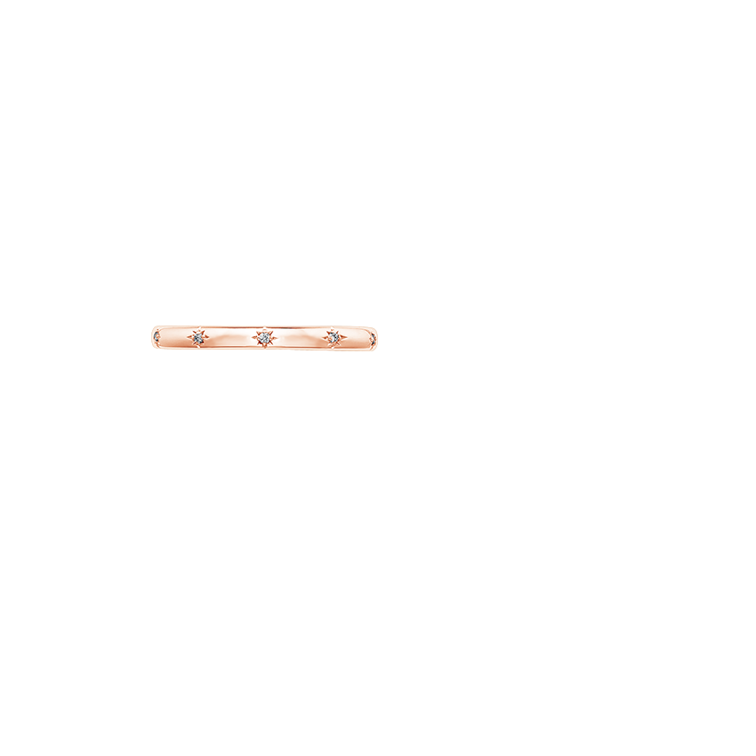 Evening Star Eternity Diamond Ring Rose Gold 18k Eternity Band