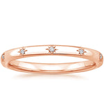 Evening Star Eternity Diamond Ring Rose Gold 18k Eternity Band