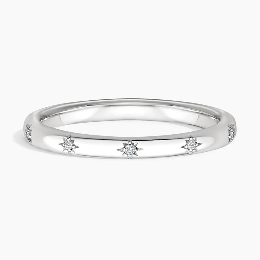 Evening Star Eternity Diamond Ring Platinum Eternity Band