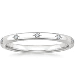 Evening Star Eternity Diamond Ring Platinum Eternity Band