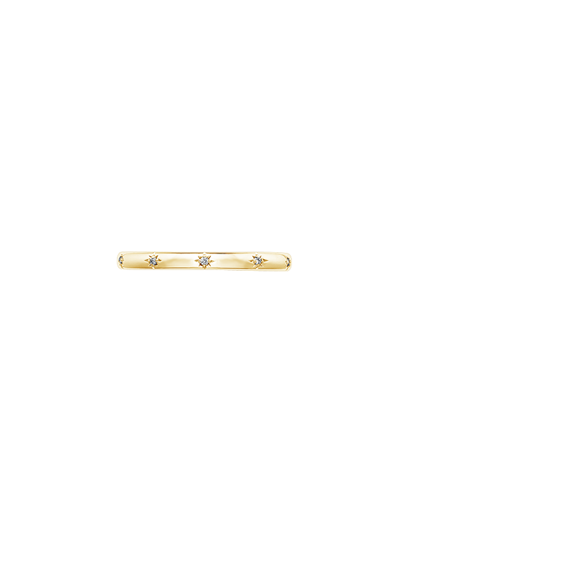 Evening Star Eternity Diamond Ring Yellow Gold 18k Eternity Band