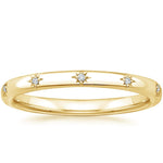 Evening Star Eternity Diamond Ring Yellow Gold 18k Eternity Band