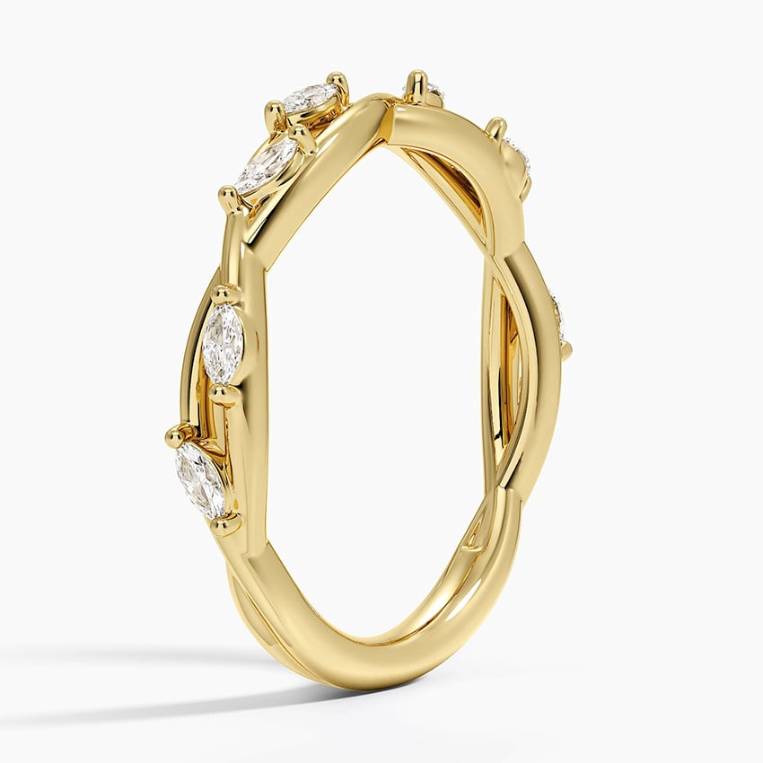 Secret Garden Diamond Wedding Ring (1/4 ct. tw.) Yellow Gold 18k Wedding Band
