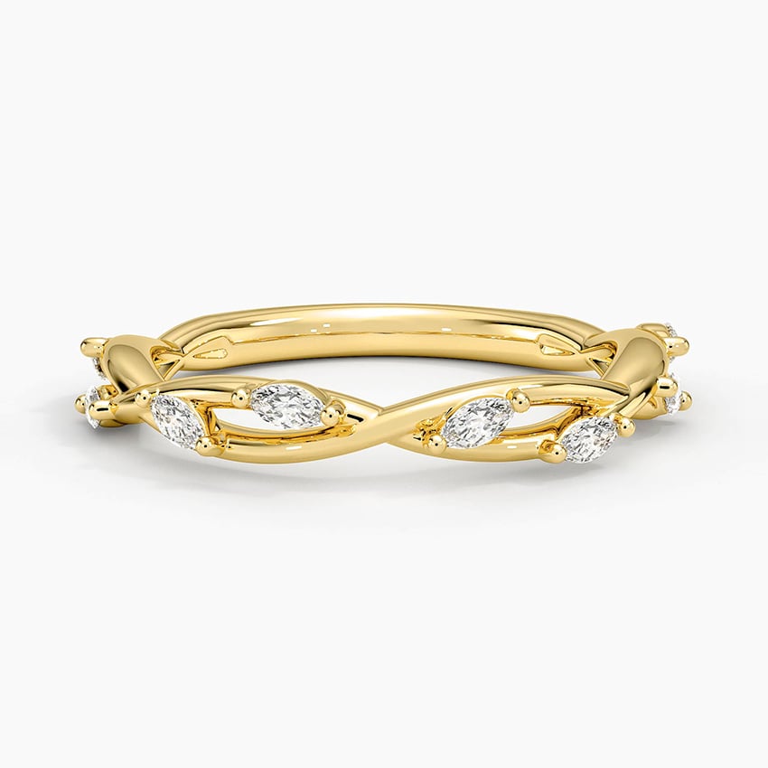 Secret Garden Diamond Wedding Ring (1/4 ct. tw.) Yellow Gold 18k Wedding Band