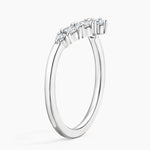 Desirée Contoured Diamond Ring Platinum Wedding Band