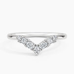 Desirée Contoured Diamond Ring Platinum Wedding Band