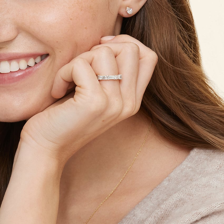 Frances Lab Diamond Ring (1 1/2 ct. tw.) Platinum Wedding Band