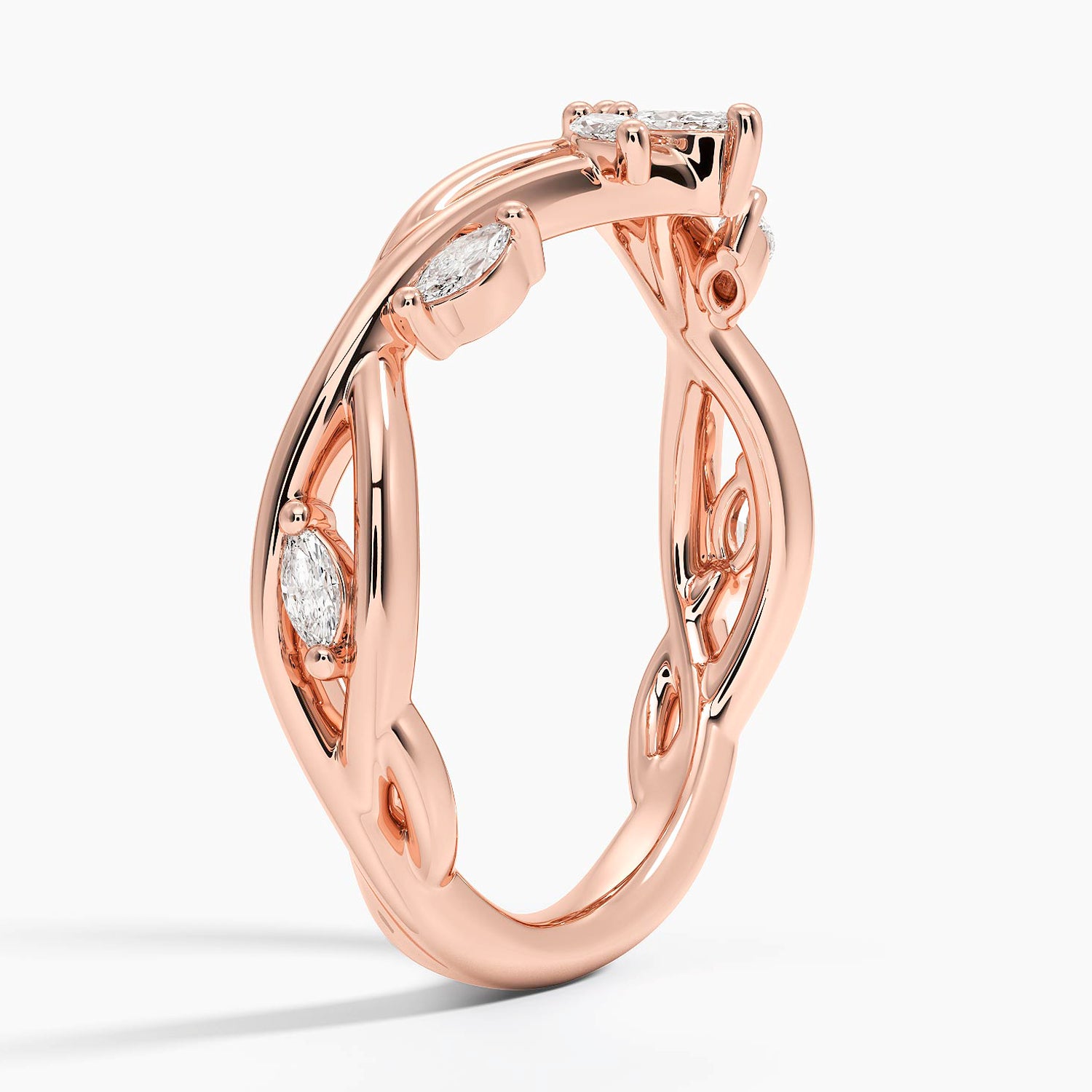 Secret Garden Contour Diamond Ring (1/4 ct. tw.) Rose Gold 18k Wedding Band