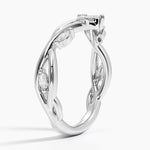 Secret Garden Contour Diamond Ring (1/4 ct. tw.) Platinum Wedding Band