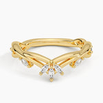 Secret Garden Contour Diamond Ring (1/4 ct. tw.) Yellow Gold 18k Wedding Band