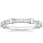 Memoir Baguette Diamond Ring (3/4 ct. tw.) Platinum Wedding Band