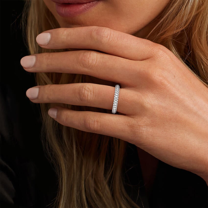 Valencia Eternity Lab Diamond Ring (1 1/2 ct. tw.) Platinum Eternity Band