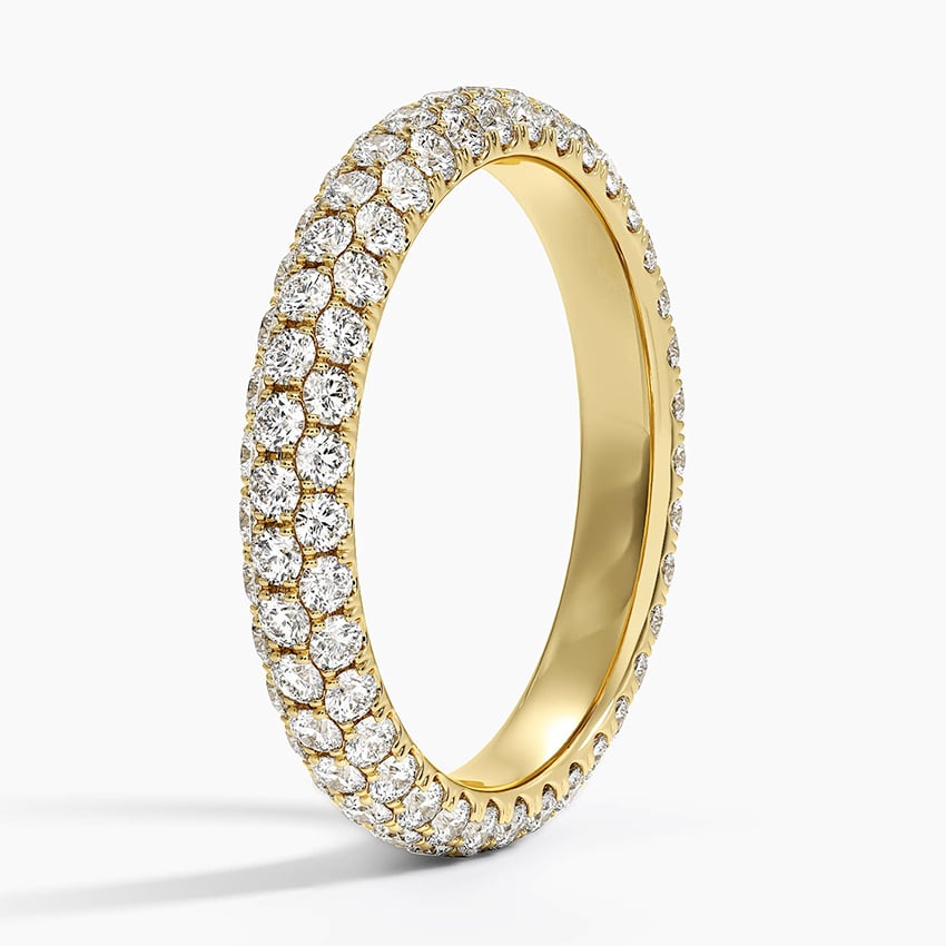 Valencia Eternity Lab Diamond Ring (1 1/2 ct. tw.) Yellow Gold 18k Eternity Band