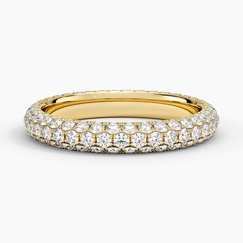 Valencia Eternity Lab Diamond Ring (1 1/2 ct. tw.) Yellow Gold 18k Eternity Band