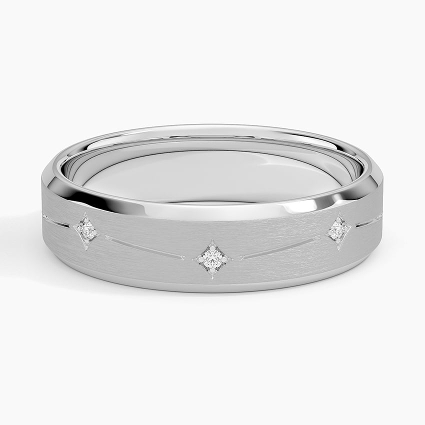 Luxe Cosmos Diamond 5.5mm Wedding Ring Platinum Wedding Band