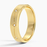 Luxe Cosmos Diamond 5.5mm Wedding Ring Yellow Gold 18k Wedding Band