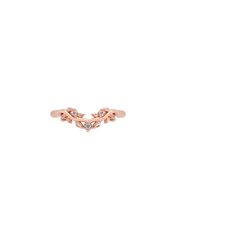 Veranda Diamond Ring Rose Gold 18k Wedding Band