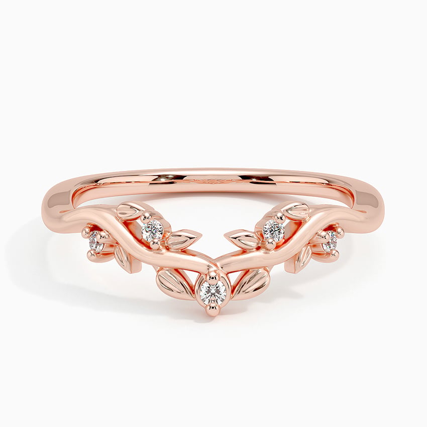 Veranda Diamond Ring Rose Gold 18k Wedding Band
